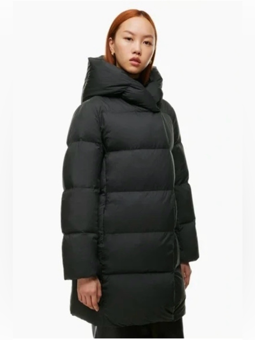 Babaton The Duvet Puffer Mid Black Goose Down Coat XL